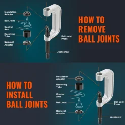 VEVOR Ball Joint Press Kit, 21 pcsTool Kit, C-press Ball joint Remove and Install Tools, for Most 2WD and 4WD Cars, Heavy Duty Ball Joint Repair Kit for Automotive Repairing
