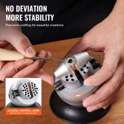 VEVOR Ball Vise, 3" Engraving Setting Tool, 360° Rotation Engraving Block Vise, 30 PCS Attachment Jewelry Engraving Block Tools Standard Block for Gemstone Inlay and Small-Scale Engraving