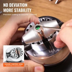 VEVOR Ball Vise, 3" Engraving Setting Tool, 360° Rotation Engraving Block Vise, 30 PCS Attachment Jewelry Engraving Block Tools Standard Block for Gemstone Inlay and Small-Scale Engraving
