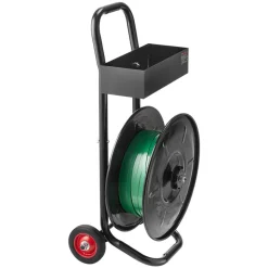 VEVOR Banding Strapping Cart, Fit for PET / PP / Polyester Strapping Coils with 8 inches Core Size, Heavy Duty Strapping Dispenser Equipped with Upgrade Brake System, Built-in Spacious Tray for Tools
