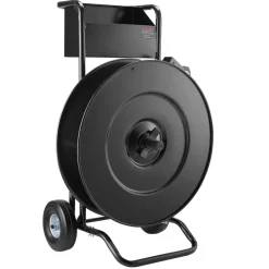 VEVOR Banding Strapping Cart, Fit for PET / PP / Steel Strap Coils with 8 or 16 inches Core Size, Heavy Duty Strapping Dispenser Equipped with Upgrade Drum Brake, Built-in Spacious Tray for Tools