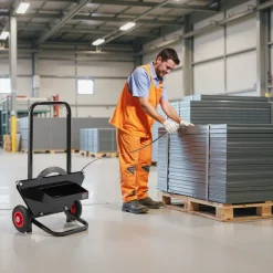 VEVOR Banding Strapping Cart, Fit for Steel Strapping Coils with 23.6 inches Core Outer Size, Heavy Duty Strapping Dispenser with Rubber Wheels, Suitable for Factory, Warehouse, Loading Area