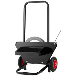VEVOR Banding Strapping Cart, Fit for Steel Strapping Coils with 23.6 inches Core Outer Size, Heavy Duty Strapping Dispenser with Rubber Wheels, Suitable for Factory, Warehouse, Loading Area