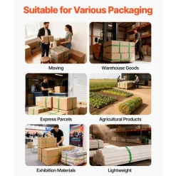 VEVOR Banding Strapping Kit, Heavy Duty Banding Sealer Tool with 1500 ft PET Band, 450 Metal Seals, 150 Corner Protectors & Gloves, Plastic Pallet Packaging Strapping Kit for Warehouse/Shipping/Moving