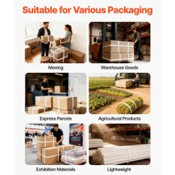 VEVOR Banding Strapping Kit, Heavy Duty Banding Sealer Tool with 3200 ft Length PP Band, 1000 Metal Seals, 50 Corner Protectors, Plastic Pallet Packaging Strapping Kit for Warehouse/Shipping/Moving