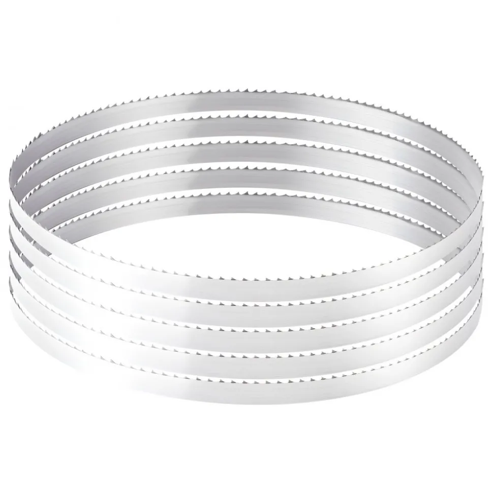 VEVOR Bandsaw Blade, 109.45 Inch Length, 4 TPI Band Saw Blade with 18 HRC Hardened Sharp Teeth, High-Strength Carbon Steel, 0.6 Inch Width, Replacement for Major Woodworking Band Saw Brands, 1 Pack