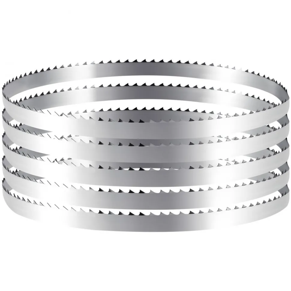 VEVOR Bandsaw Blade, 72 Inch Length, 4 TPI Band Saw Blade with 18 HRC Hardened Sharp Teeth, SK5 High-Strength Carbon Steel, 0.5 Inch Width, Replacement for Major Woodworking Band Saw Brands, 1 Pack