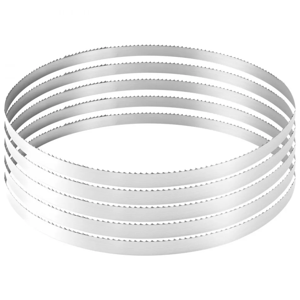 VEVOR Bandsaw Blade, 150 Inch Length, 4 TPI Band Saw Blade with 18 HRC Hardened Sharp Teeth, SK5 High-Strength Carbon Steel, 0.75 Inch Width, Replacement for Major Woodworking Band Saw Brands, 1 Pack