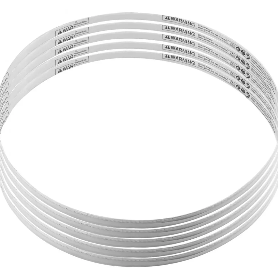 VEVOR Band Saw Blade, 65x0.63x0.02 inch, 5 PCS/Pack Meat Bandsaw Blades for Replacement, Carbon Steel Blade, Meat Cutting Blade Wrapped by Rust-Proof Paper, Fit for Commercial Bone Saw Machines