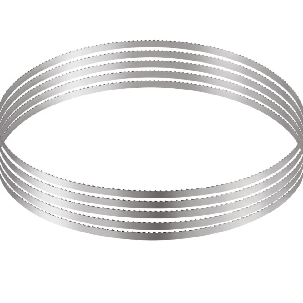 VEVOR Band Saw Blade, 51.2x0.63x0.02 inch, 5 PCS/Pack Meat Bandsaw Blades for Replacement, Carbon Steel Blade, Meat Cutting Blade Wrapped by Rust-Proof Paper, Fit for Commercial Bone Saw Machines