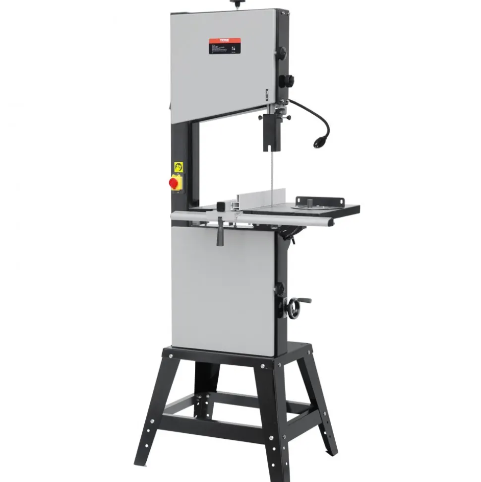 VEVOR Band Saw, 13.39-Inch, Benchtop Bandsaw with Stand, 440-846 RPM Continuously Viable Speed, 1100W 1-1/2HP, 110V, Optimized Work Light, and Miter Gauge, for Woodworking Aluminum Wood Metal Copper
