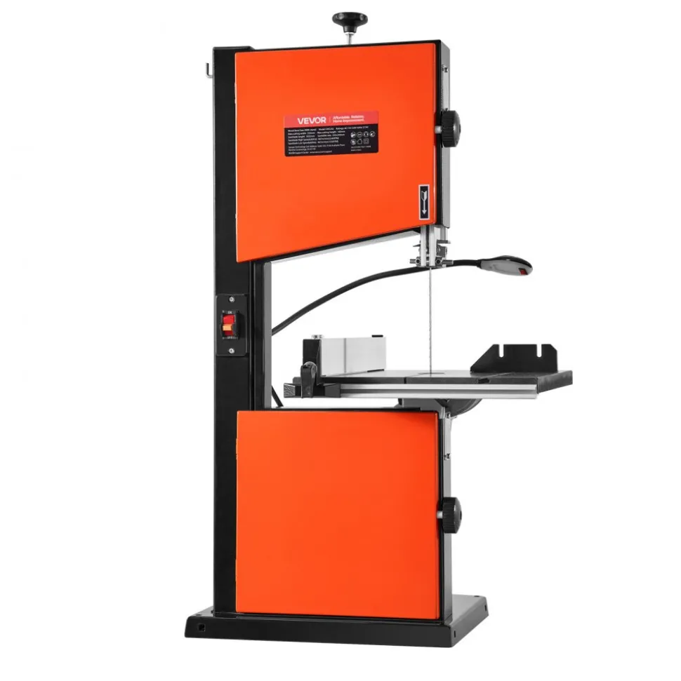 VEVOR Band Saw, 10-Inch, Two-Speed Benchtop Bandsaw with 373W 1/2 HP Motor, 6 in Max Cutting Height, 13.2 x 13.4 in Cast Iron Table, with 360° Work Light, Miter Gauge, Fence, Band Saw for Woodworking