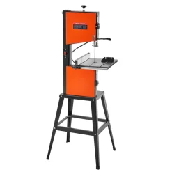 VEVOR Band Saw with Stand, 10-Inch, Two-Speed Benchtop Bandsaw, 373W 1/2 HP, 6 in Max Cutting Height, 13.2 x 13.4 in Cast Iron Table, with 360° Work Light, Miter Gauge, Fence, Band Saw for Woodworking