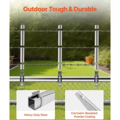 VEVOR Barbed Wire Arm, 10 Packs 14.8 in Fence Post Extender for 1.3