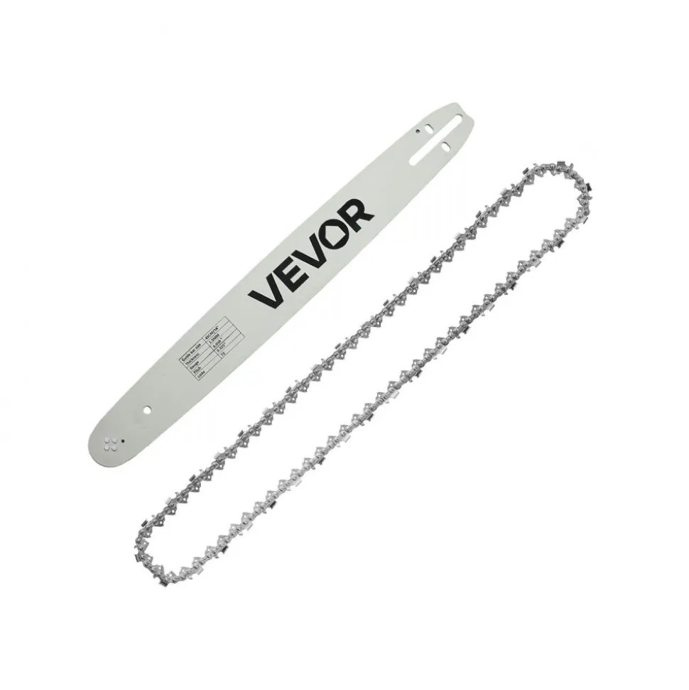 VEVOR Bar & Chainsaw Chain Combo 18" .325" Pitch .058" Gauge 72 Drive Links, Fits VEVOR CN-52G / CN-58G / CN-62G Gas Chainsaw, Alloy Steel, Replacement Guide Bar & Saw Chain with Sharp Cutter Teeth