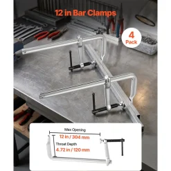 VEVOR Bar Clamps for Woodworking, 4-Pack, 12
