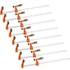 VEVOR Bar Clamps for Woodworking, 8-Pack, 36" Opening F Clamps, 600 lbs Load Limit, with Plastic Pad and Self-Locking Design, Premium Cast Iron and Carbon Steel, for Wood Working and Metal Working
