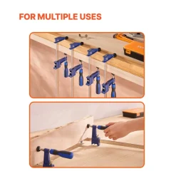 VEVOR Bar Clamps for Woodworking, 2-Pack 50" Parallel Clamp Set, F Clamp with 1100 lbs Load Limit, Even Pressure, High-strength Plastic and Carbon Steel, Wood clamps for Woodworking Metal Working