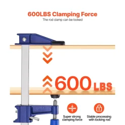 VEVOR Bar Clamps for Woodworking, 2-Pack 12 inch and 2-Pack 6 inch, One-Handed Clamp/Spreader, Quick-Grip F-Clamp with 154 lbs Load Limit, Premium Plastic and Steel, for Woodworking Metal working