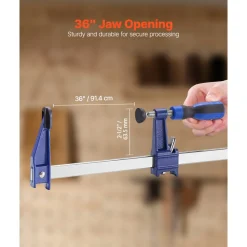 VEVOR Bar Clamps for Woodworking, 2-Pack 12 inch and 2-Pack 6 inch, One-Handed Clamp/Spreader, Quick-Grip F-Clamp with 154 lbs Load Limit, Premium Plastic and Steel, for Woodworking Metal working