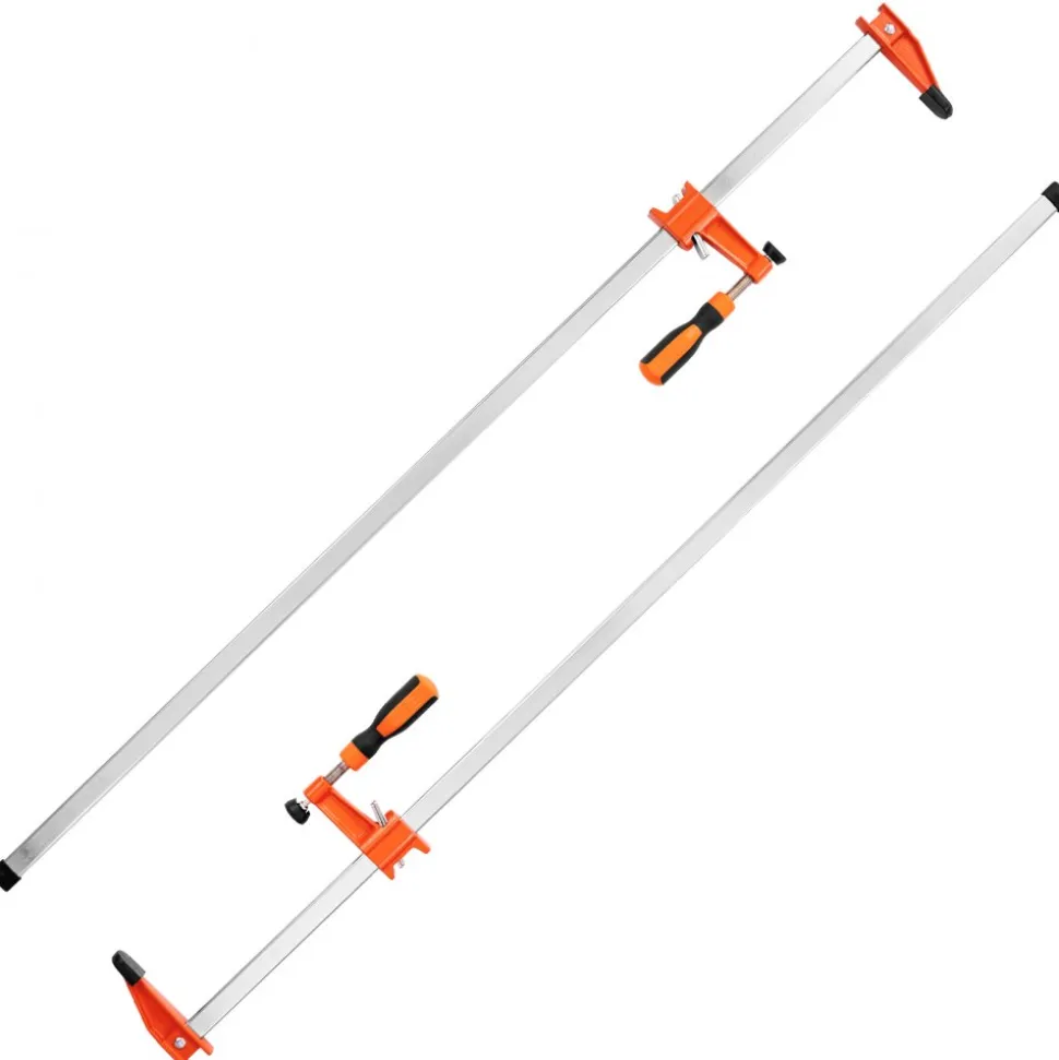 VEVOR Bar Clamps for Woodworking, 2-Pack 36" Clamp, Quick-Change F Clamp with 600 lbs Load Limit, 2.5" Throat Depth, Cast Iron and Carbon Steel, Wood Clamps for Woodworking Metal Working
