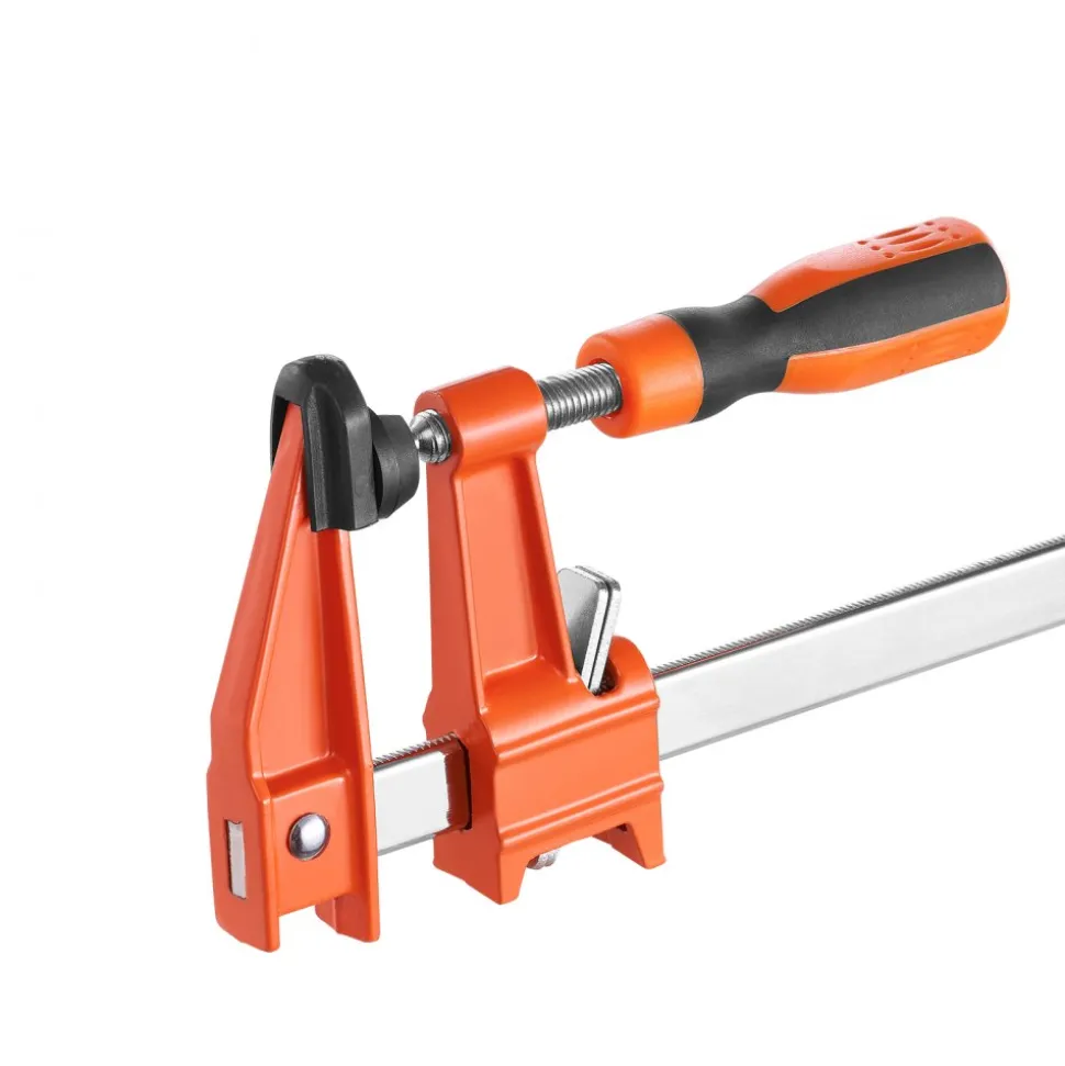 VEVOR Bar Clamps for Woodworking, 2-Pack 36" Clamp, Quick-Change F Clamp with 600 lbs Load Limit, 2.5" Throat Depth, Cast Iron and Carbon Steel, Wood Clamps for Woodworking Metal Working