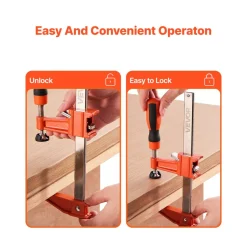 VEVOR Bar Clamps for Woodworking, 2-Pack 24 inch Parallel Clamp Set, F-Clamp with 1500 lbs Load Limit, Even Pressure, High-strength Plastic and Carbon Steel, for Woodworking Metal Working, Orange