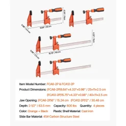 VEVOR Bar Clamps for Woodworking, 2-Pack 24
