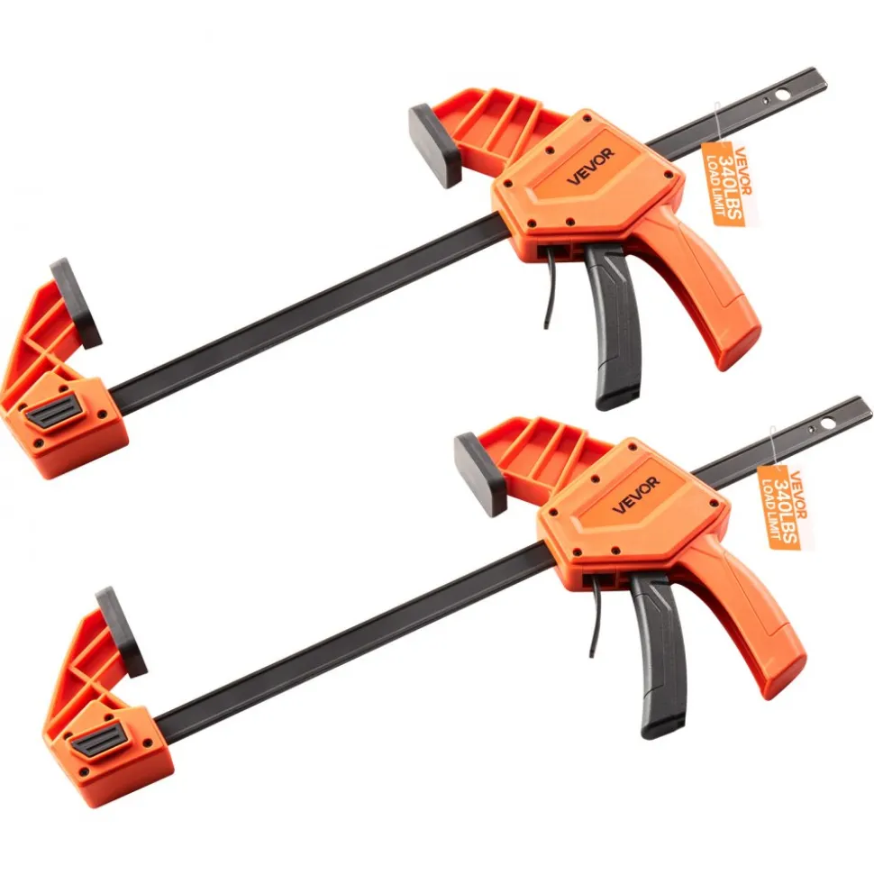 VEVOR Bar Clamps for Woodworking, 2-Pack 36 inch Opening, Lockable F-Clamp with 600 lbs Load Limit, 2-1/2 inch Depth, Cast Iron and Carbon Steel, Easy to Use, Wood Clamps for Woodworking Metal Working