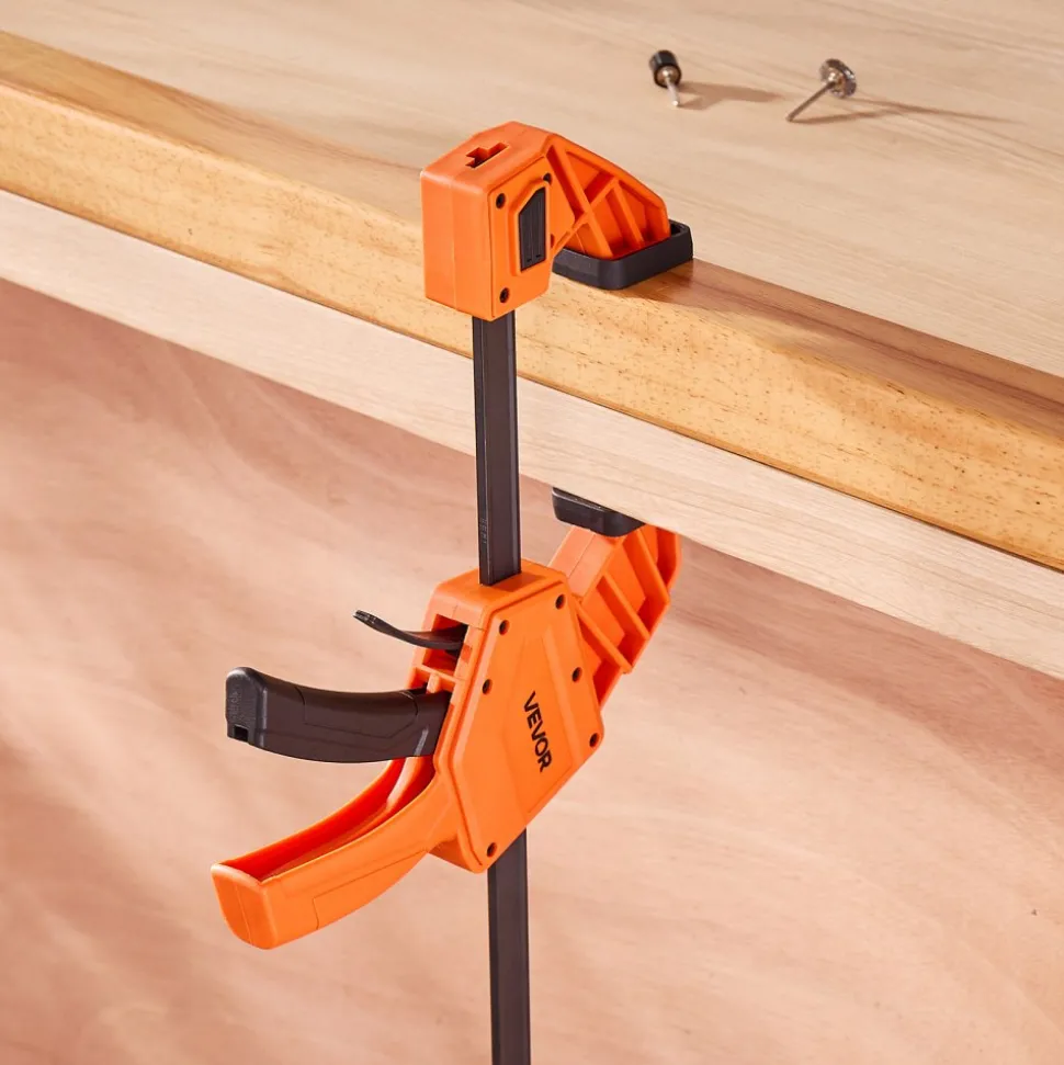 VEVOR Bar Clamps for Woodworking, 2-Pack 36 inch Opening, Lockable F-Clamp with 600 lbs Load Limit, 2-1/2 inch Depth, Cast Iron and Carbon Steel, Easy to Use, Wood Clamps for Woodworking Metal Working