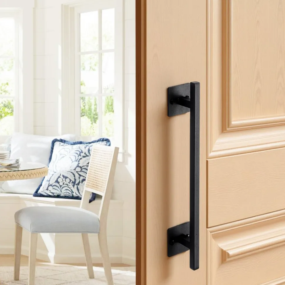 VEVOR Barn Door Handle, 12.6 in Rustic Fence Gate Handle, Rust-Resistant Coating, Heavy Duty Carbon Steel Outdoor Gate Handles, Easy to Install, Metal Sliding Door Pulls for Garage Shed Closet Pantry