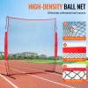 VEVOR Barricade Backstop Net, 7x7 ft Ball Sports Barrier Netting, Portable Practice Equipment with Carry Bag, Protection Screen for Baseball Softball Lacrosse Soccer Hockey Training, for Backyard