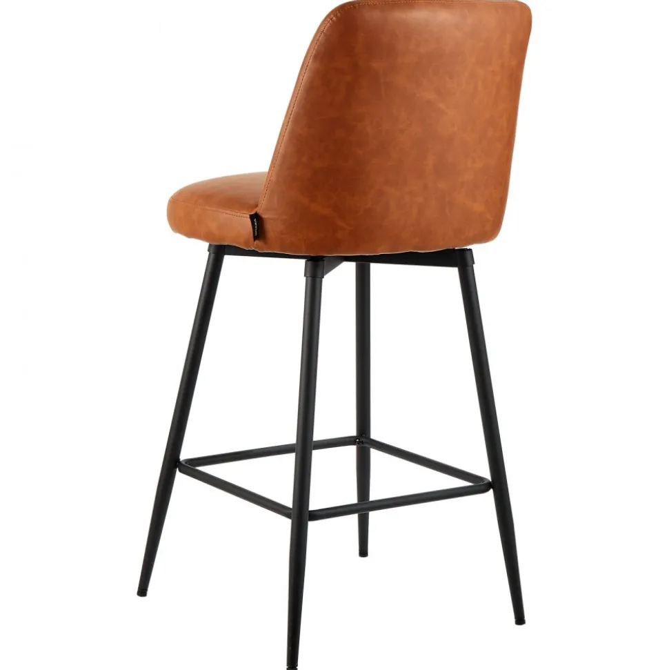 VEVOR Bar Stool Set of 3, 25 inch Counter Height Stools, Counter Barstool with Backrest, Arm, Metal Frame, and Footrest, Accent Fabric Bar Chair, Island Barstools for Kitchen, Dining Room, White