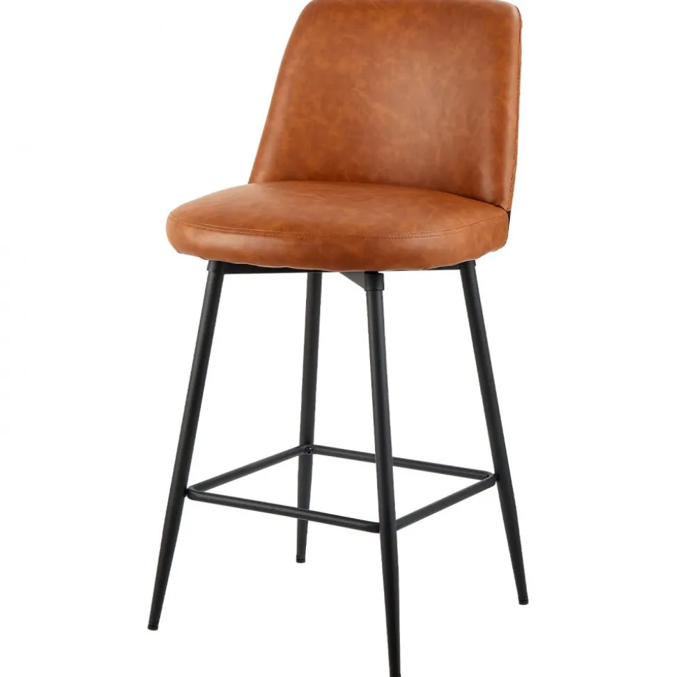 VEVOR Bar Stool Set of 3, 25 inch Counter Height Stools, Counter Barstool with Backrest, Arm, Metal Frame, and Footrest, Accent Fabric Bar Chair, Island Barstools for Kitchen, Dining Room, White