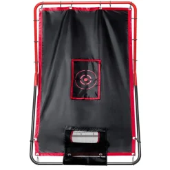 VEVOR Baseball And Softball Rebounder Net, 3.5 x 4.5 ft 2-in-1 Switch Hitter Pitch Trainer, PitchBack Baseball Pitching Return Trainer Nest, Bounce Back Net for Fielding/Throwing Practice