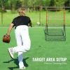 VEVOR Baseball And Softball Rebounder Net, 3 x 4.5 ft PitchBack Baseball Pitching Nest, 3-Way Baseball, Softball Pitchback Net, Fielding Trainer, Bounce Back Net for Fielding/Throwing Practice