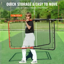 VEVOR Baseball And Softball Rebounder Net, 3 x 4.5 ft PitchBack Baseball Pitching Nest, 3-Way Baseball, Softball Pitchback Net, Fielding Trainer, Bounce Back Net for Fielding/Throwing Practice