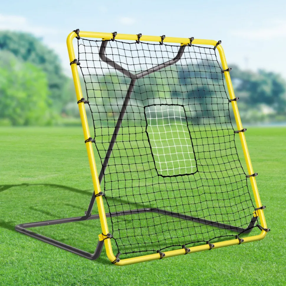VEVOR Baseball And Softball Rebounder Net, 4 x 4.5 Feet PitchBack Baseball Nest for Pitching and Fielding Training, Pitch Return Trainer Rebound Net with Pitching Target, 4 Adjustable Angles
