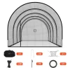 VEVOR Baseball Batting Cage, 40.0 x 12.1 x 10.0 FT Freestanding Portable Batting Cage, Hitting Cages with 4-Ply Knotless Polyester & Pitching Machine Opening, Battings Cages Netting for Indoor Outdoor