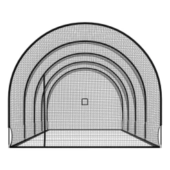 VEVOR Baseball Batting Cage, 40.0 x 12.1 x 10.0 FT Freestanding Portable Batting Cage, Hitting Cages with 4-Ply Knotless Polyester & Pitching Machine Opening, Battings Cages Netting for Indoor Outdoor