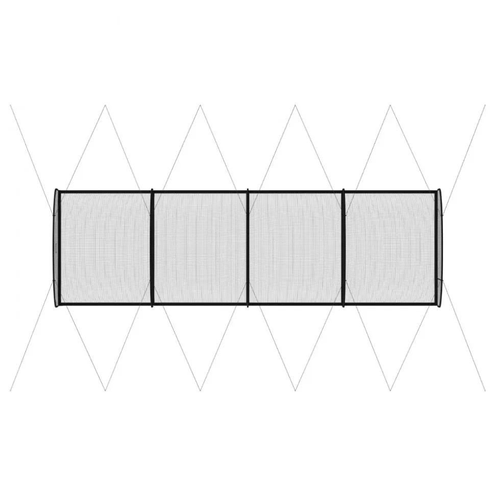 VEVOR Baseball Batting Cage, 40.0 x 12.1 x 10.0 FT Freestanding Portable Batting Cage, Hitting Cages with 4-Ply Knotless Polyester & Pitching Machine Opening, Battings Cages Netting for Indoor Outdoor