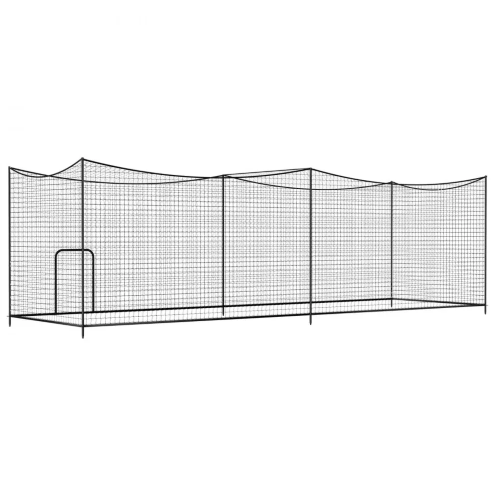 VEVOR Baseball Batting Cage, 35.0 x 10.5 x 10.2 FT Freestanding Portable Batting Cage, Hitting Cages with 45-Ply Knotted HDPE & Long Positioning Ropes, Battings Cages Netting for Indoor Outdoor