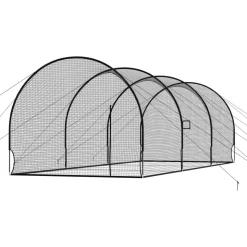 VEVOR Baseball Batting Cage, 33.0 x 12.0 x 9.8 FT Freestanding Portable Batting Cage, Hitting Cages with 4-Ply Knotless Polyester & Pitching Machine Opening, Battings Cages Netting for Indoor Outdoor
