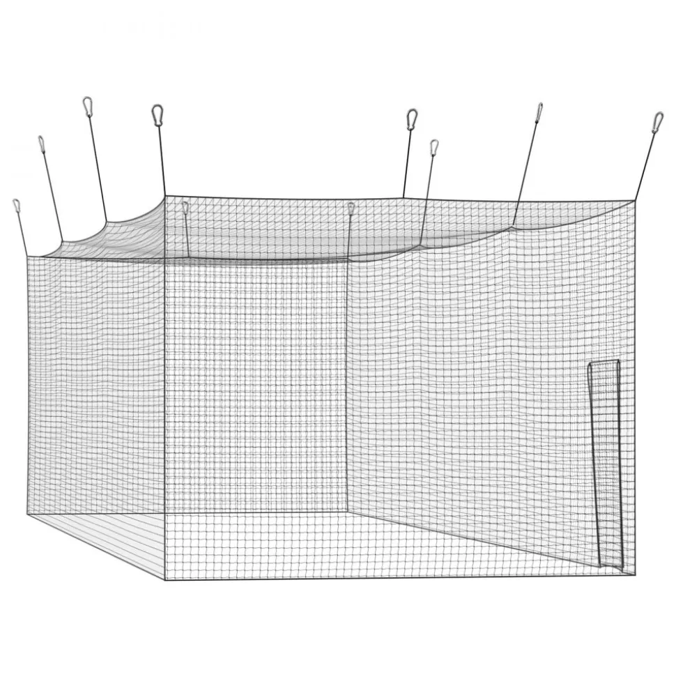 VEVOR Baseball Batting Cage, 41.7 x 12.8 x 10.1 FT Freestanding Portable Batting Cage, Hitting Cages with 30-Ply Knotted HDPE & Carabiner Hooks, Battings Cages Netting for Indoor, Outdoor (NET ONLY)
