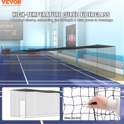 VEVOR Baseball Batting Netting, Professional Softball Baseball Batting Hitting Training Net, Practice Portable Pitching Cage Net with Door & Carry Bag, Heavy Duty Enclosed PE Netting, 55FT (NET ONLY)