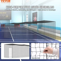 VEVOR Baseball Batting Netting, Professional Softball Baseball Batting Hitting Training Net, Practice Portable Pitching Cage Net with Door & Carry Bag, Heavy Duty Enclosed PE Netting, 35FT (NET ONLY)