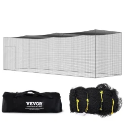 VEVOR Baseball Batting Netting, Professional Softball Baseball Batting Hitting Training Net, Practice Portable Pitching Cage Net with Door & Carry Bag, Heavy Duty Enclosed PE Netting, 35FT (NET ONLY)