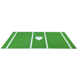 VEVOR Baseball Hitting Mat, 12x6 ft Batting Cage Mat, Batters Box Turf Mats, Softball Batting Practice Equipment with Home Plate and Anti Fade Turf, Portable Training Aid for Indoor Outdoor, Green