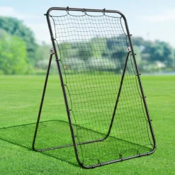 VEVOR Baseball Softball Rebounder Net 4 x 6 ft Pitch Back Trainer Target, 5 Adjustable Angles with Strike Zone, Steel Frame, Bounce Back Net for Pitching & Fielding Training, Return Practice
