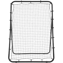 VEVOR Baseball Softball Rebounder Net 4 x 6 ft Pitch Back Trainer Target, 5 Adjustable Angles with Strike Zone, Steel Frame, Bounce Back Net for Pitching & Fielding Training, Return Practice